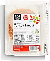 365 Everyday Value Smoked Turkey Breast Deli Slices, 98% Lean, 6 oz