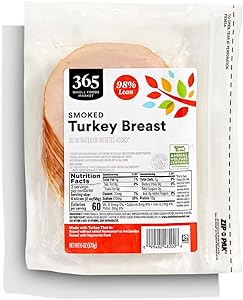 365 Everyday Value Smoked Turkey Breast Deli Slices, 98% Lean, 6 oz