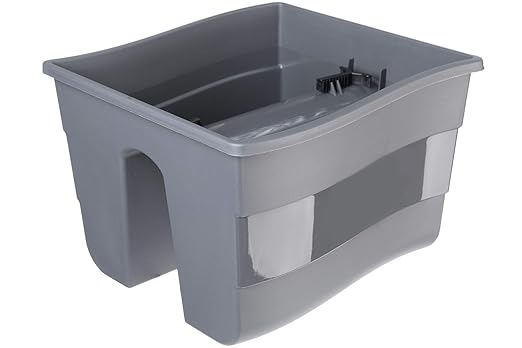 KADAX Balkongeländer-Topf mit zweiseitigem einstellbarem Griff 30x28x20cm, Geländer-Brüstungstopf, Balkonblumenkasten, Pflanz