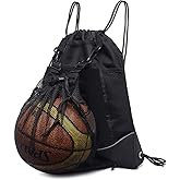 STAY GENT Drawstring Basketball Backpack for Boys, Foldable Soccer Backpack Gym Bag Sackpack Sports Sack with Detachable Ball Mesh Bag for Volleyball Baseball Yoga