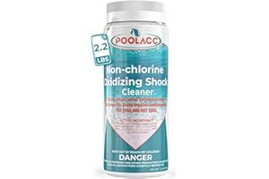 POOLACC 35.2oz Non-Chlorine Spa Shock Oxidizing Cleaner for Hot Tub, Chlorine-Free Water Care & Enhanced Oxidizing Cleaner for Hot Tubs, Spas and Pools, Quick Dissolving, Fast-Acting - 2.2 Lbs.