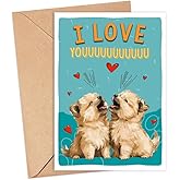 Chow Chow Dog Card, Chow Chow Anniversary Card Funny, Dog Anniversary Card, For Husband, For Wife, Girlfriend, Boyfriend, Card For Dog Owners, Chow Chow Dog Lover Gifts, I Love Youuuu