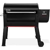 Weber&reg; Smoque&trade; XL 34‑Inch Pellet Smoker, Pellet Grill, Black | Outdoor BBQ Pellet Smoker, Up to 500&deg;F with SmokeBoost&trade;, SmoqueVent&trade; Airflow System &amp; Rapid React&trade; PID Temperature Control