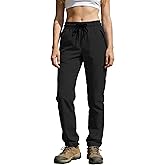 Womens Hiking Pants Water Resistant Quick Dry Sweatpants Elastic Waist UPF 50+ Cargo Lightweight Work Travel Casual