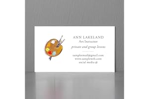 BUSINESS CARDS with Artist's Paint Palette for Painter. Artist and Decorator, Quality Printing on 110lb Heavy Textured Cover 