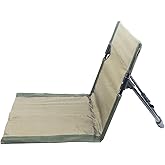 Nyeullcy Outdoor Camping Backrest,Lightweight Foldable Chair,Park Leisure backrest,Beach Portable Single Lazy Chair,Aluminum Lazy Comfortable Backrest (Olive Green)