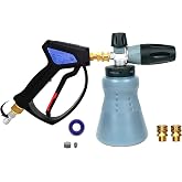 MTM Hydro 28 Special PF22.2 Foam Cannon Kit | Commercial-Grade Set Includes Foaming Lance Attachment, Plug Adapters, and Fittings, Made in Italy