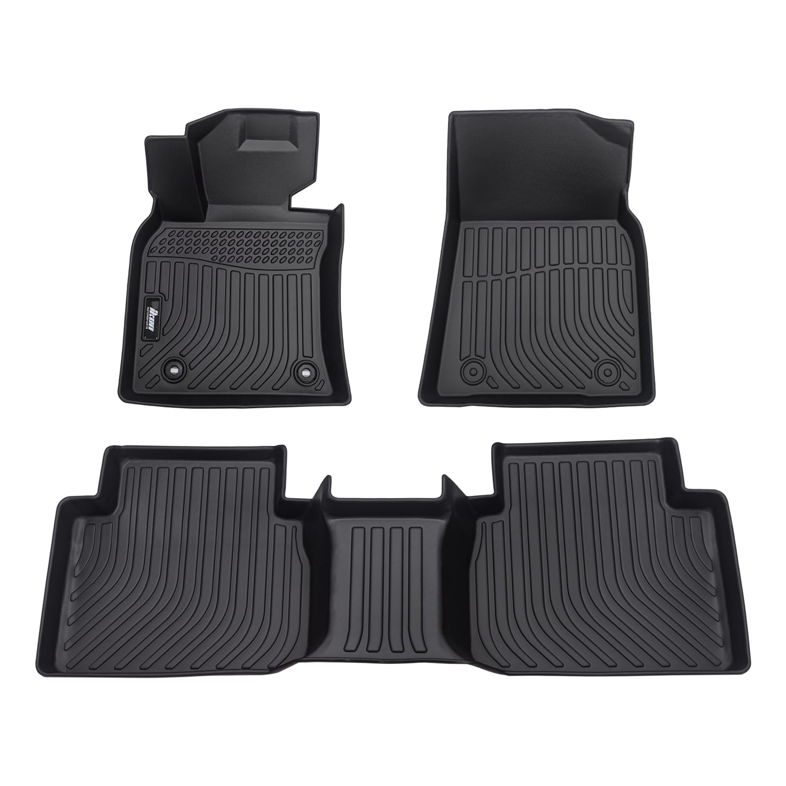 Photo 1 of ***STOCK PHOTO FOR REFERENCE ONLY ***IKON MOTORSPORTS 3D TPE Floor Mats, Compatible with 2018-2024 Toyota Camry, All Weather Waterproof Anti-Slip Floor Liners, Front & 2nd Row Full Set Car Interior Accessories, Black