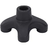 4 Support Cane Feet Self Standing Canes Tip, 4 Prong Rubber Non Slip Hiking Pole Tips Rubber Cane Stand Replacement Walking Cane Tips for 19mm Replacement Quad Cane Accessories