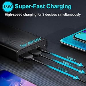 BANNIO Powerbank 20000mAh,USB C Caricabatterie Portatile con 18W Power Delivery,Type C PD Ricarica Rapida Batteria… - immagine 3