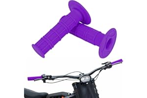 IUVWISN Dirt Bike Handlebar Grips 7/8" Rubber Handle Grips Universal for Sur Ron Surron LBX Talaria Sting R MX3/R MX4 MX5 Talaria X3 XXX E-Ride Pro SS/S Electric Dirt Bike Purple