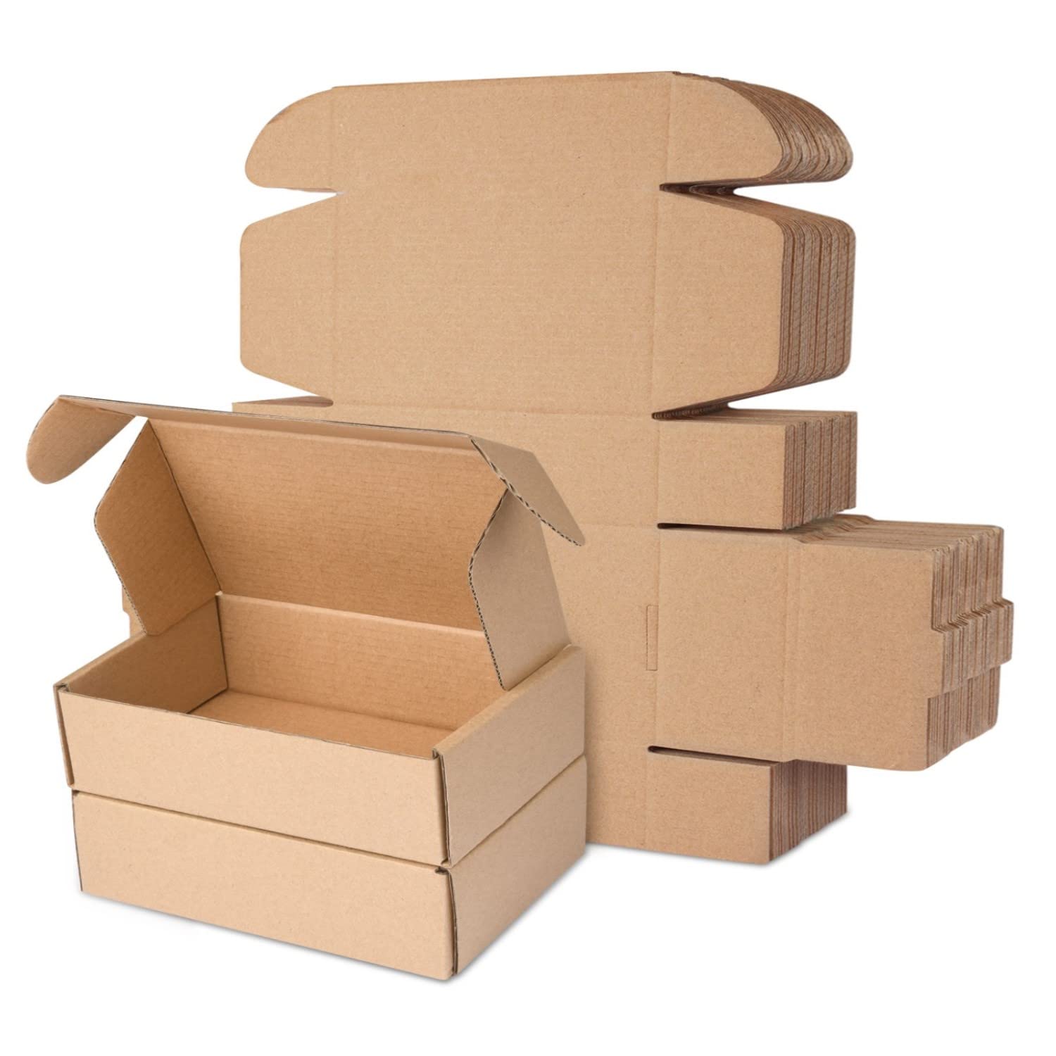 Corrugated Cardboard Shipping Boxes, 18×11×4cm Royal Mail Small Parcel PiP Postal Boxes, Brown Mailing Boxes for Business, Posting, Storing or Gift (25 Pieces)