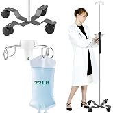 Crilealym IV Pole with Wheels,47 to 100In Infusion Floor Stand Telescopic with 4 Hooks IV Bag Holder Stand Portable Feeding Pump Stand Stainless Steels Pipe Extension Pole IV Influsion Pole (Silver)