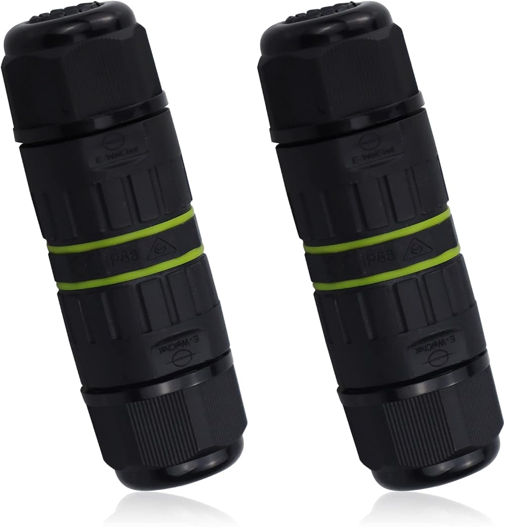 SZCXDKJ IP68 Waterproof Junction Box 2 Pcs Outdoor Electrical Cable Connectors