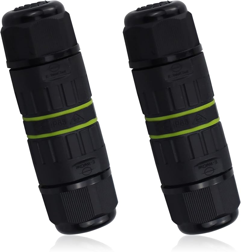 SZCXDKJ IP68 Waterproof Junction Box 2 Pcs Outdoor Electrical Cable Connectors