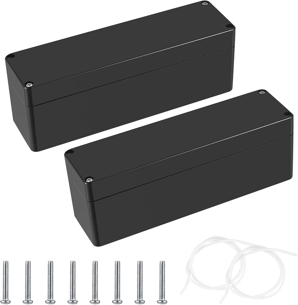 Qiwuhai Waterproof Junction Box 2 Pcs IP65 Black ABS 160x45x55mm