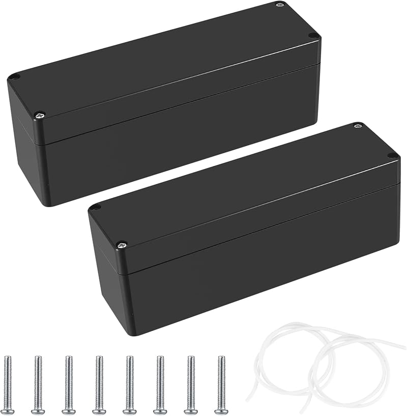 Qiwuhai Waterproof Junction Box 2 Pcs IP65 Black ABS 160x45x55mm