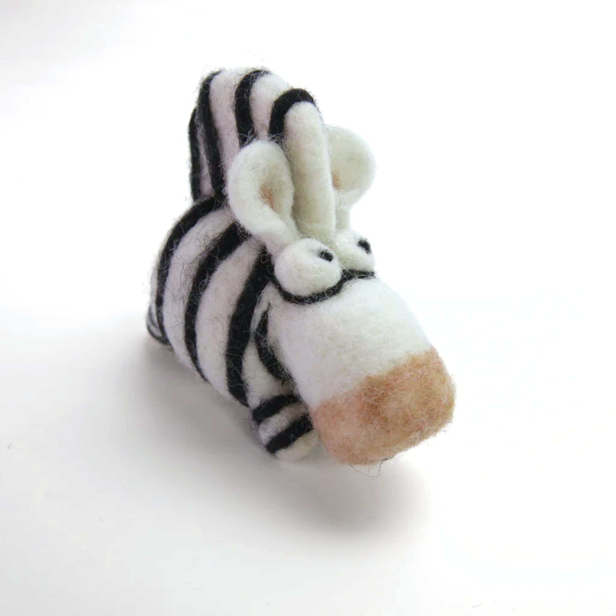 Woolbuddy Needle Felting Kit for Beginners Adults, Zebra Felt Animal DIY Project, Complete Kit with Wool, Two Needles, and Step Guide