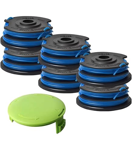 10 Ersatzspulen Für Homelite Rasentrimmer – AC41RL3 & AC41RDLB, 0,065 Cm X 8,2 M, Mit Kappe & Feder