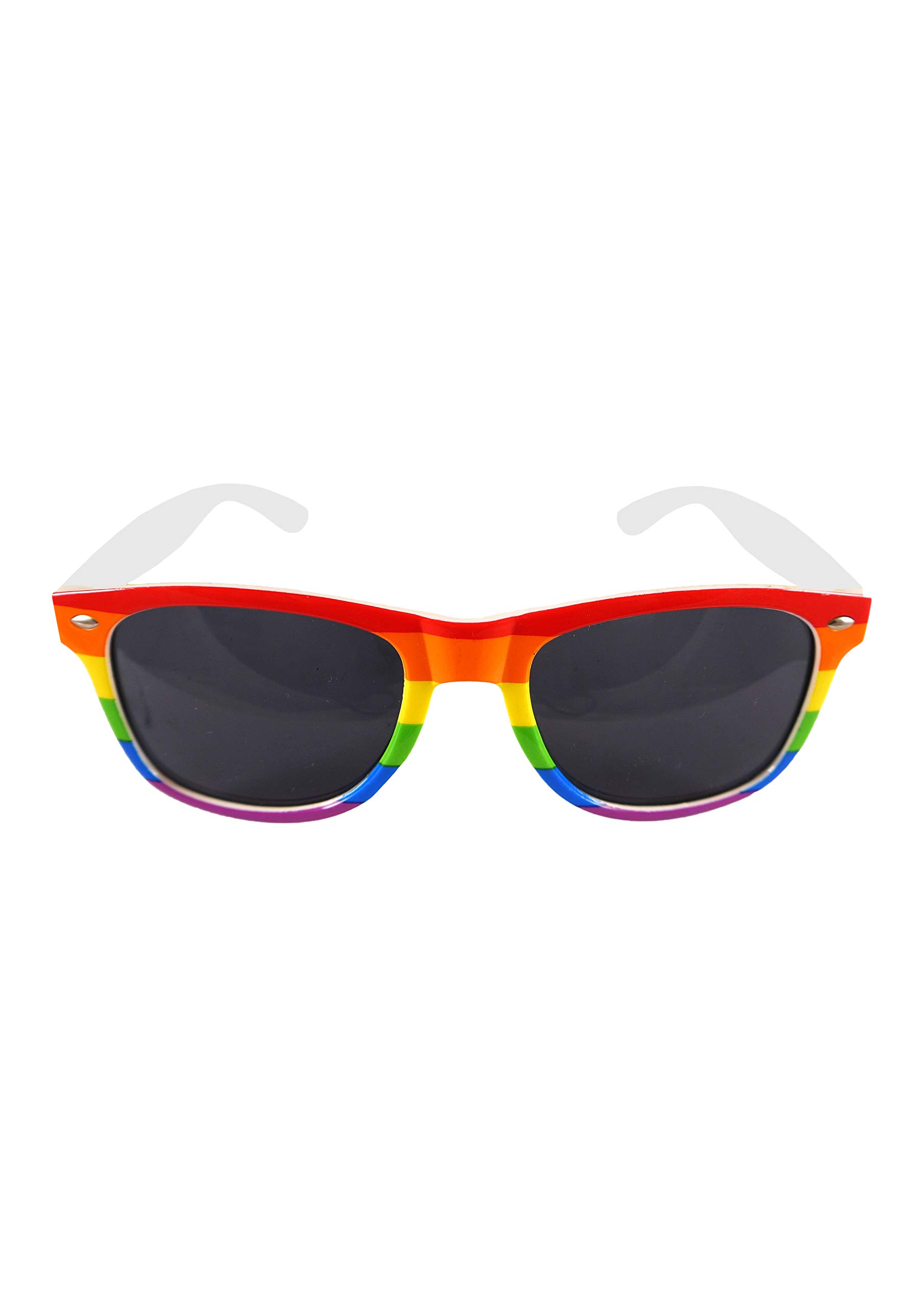 Fancy Dress Rainbow Dark Lens Glasses - Adult size