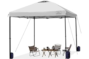 KAMPKEEPER 10x10 Pop Up Commercial Canopy Tent - Waterproof & Portable Outdoor Shade with Adjustable Legs, Air Vent, Carry Bag & Sandbags (White)