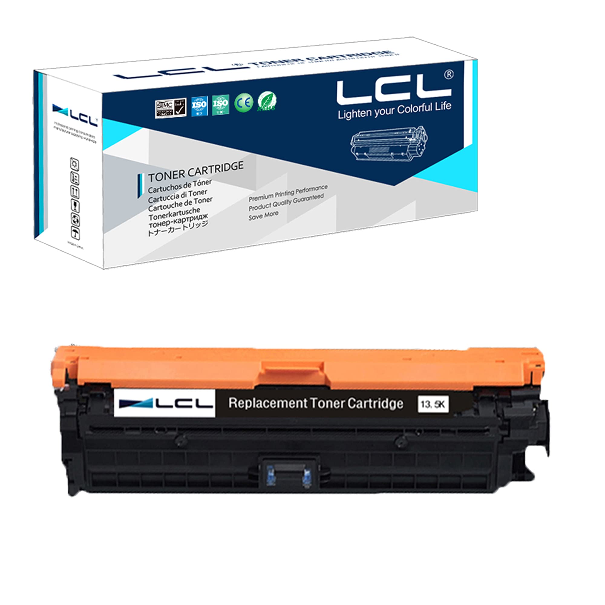 LCL Remanufactured Toner Cartridge 650A CE270A (1 Black) Replacement for HP Color LaserJet Enterprise CP5525 CP5525dn CP5525n CP5525xh M750dn M750n & M750xh.