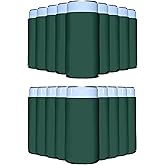 PartyPrints 25 Pack Hunter Green Blank Slim Can Cooler Sleeves | Plain Seltzer Customizable Bulk Coolers for Beer Bottles & 12oz Tall Cans | Skinny Collapsible Drink Insulated Sleeve