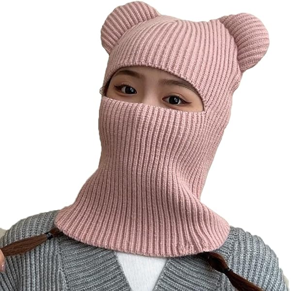 Knit Y2k Hat Cat Beanie with Devil Horn and Long Bunny Ear