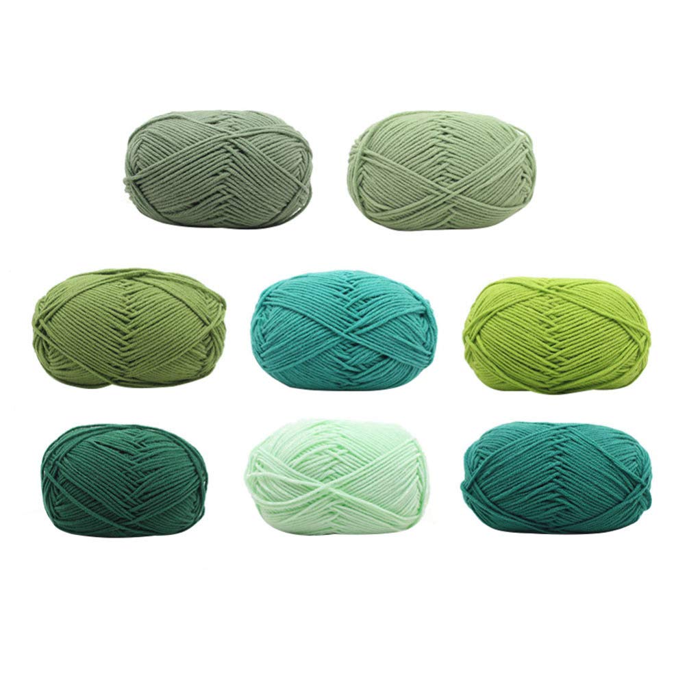EXCEART 8 Rolls Weaving Yarn Colored Acrylic Knitting Yarn Worsted Weight Yarn for Sweaters Scarves Socks Handmade Bags Making