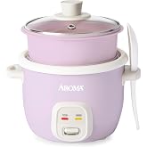 AROMA&reg; CoreCoat Rice Cooker with Pop-Up Food Steaming Basket (4 Cups Cooked, 2 Cups Uncooked, 1 Qt)