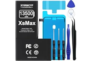XYIRMCYF 13500mAh Super Capacity Battery Compatible with iPhone Xs MAX, 0 Cycle Li-Polymer Replacement Battery for iPhone Xs MAX, with Professional Repair Tool Kit