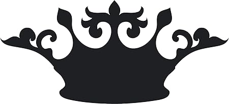 Amazon シンプル ブラック シャドウ シルエット リーガル ロイヤル クラウン 漫画 絵文字 ビニール ステッカー 8 Wide ステッカー デカール 車 バイク