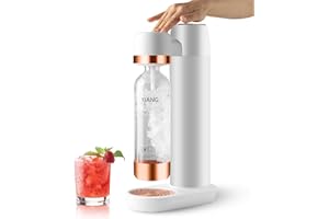 Soda Streaming Machine Water Carbonator - Soda Maker，Sparkling Water Maker For Home Use- No CO2 Cylinder Included KIANG Drinkmate Bottles For Sports (Stainless -Rose Gold)