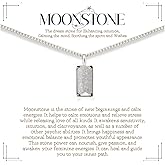 ZEWAR Moonstone Necklace for Women, 925 Sterling Silver New Beginnings Pendant, Meaningful Gift for Her, Friend, Daughter, Birthday or Graduation, Mothers Day Gifts, Valentines Day Gifts