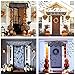 2 Pack Vintage Halloween Decorations Indoor Black Lace Runner Spiderweb Fireplace Mantle Scarf Cover - Holloween Home Décor Cobweb Bat Valance - Window Door Wall Porch Decorations - Party Accessories