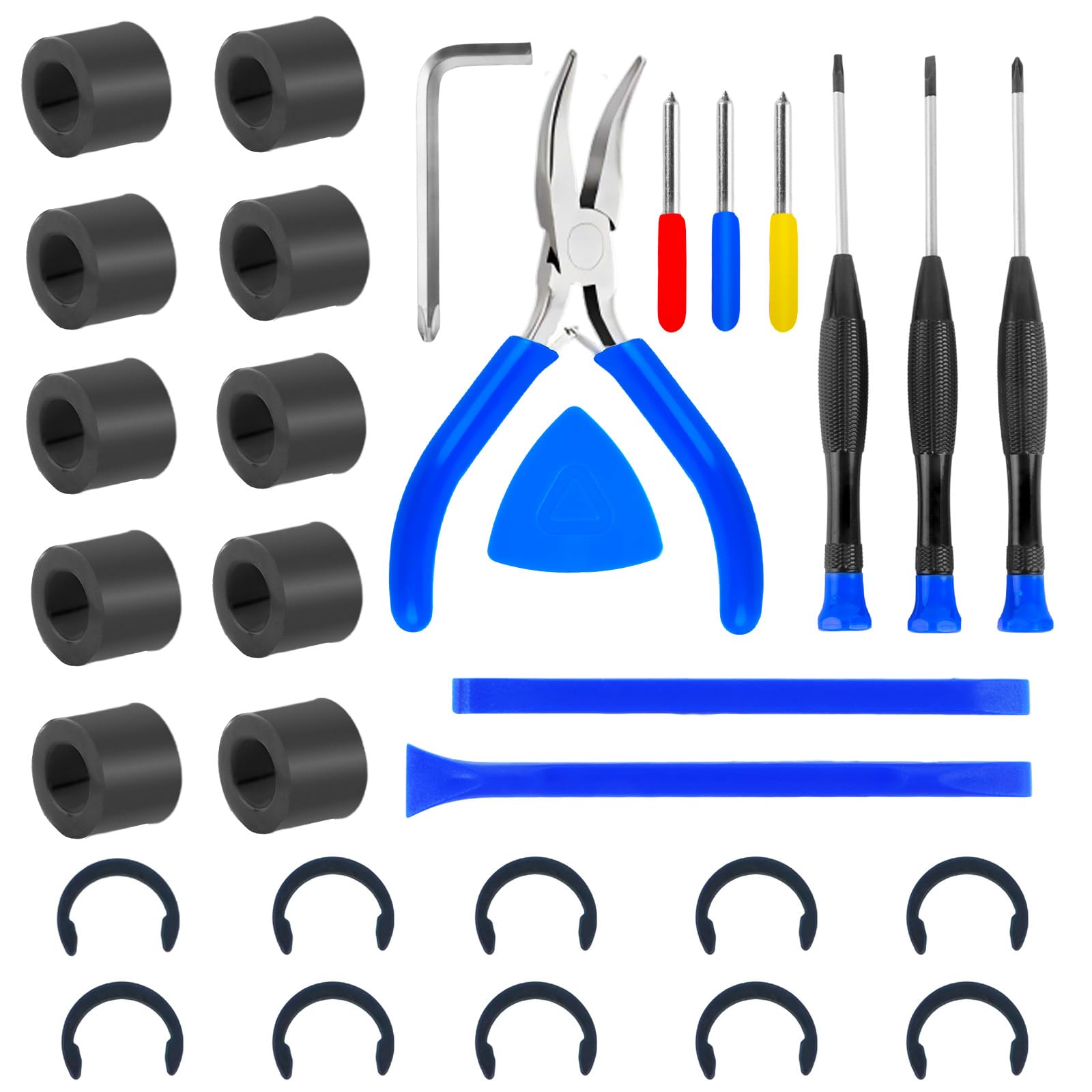 Photo 1 of 31 Packs Rubber Roller Replacement Set for Cricut Maker/Maker 3 only, Rubber Roller Set for Cricut with Replace Blades Complete Repair Tools Sets Keep Rubber Roller from Moving