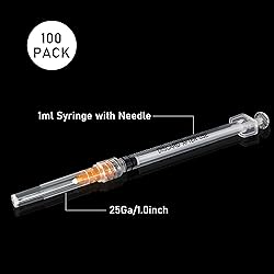 1cc/ml Luer Lock Syringe with 25G 1in Needle