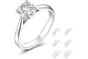 Eiito Ring Sizers for Loose Rings, 6 Pack Invisible Ring Size Adjuster for Women Men, Reduces Size by 0.5-1.5, Rings Guard Spacer Tightener Resizer, Fits 3.5-8mm Wide Bands
