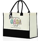 jealance Grandma Christmas Birthday Gifts Mother Gifts Tote Bag for Women Grandmother Canvas Shopping Grocery Bag