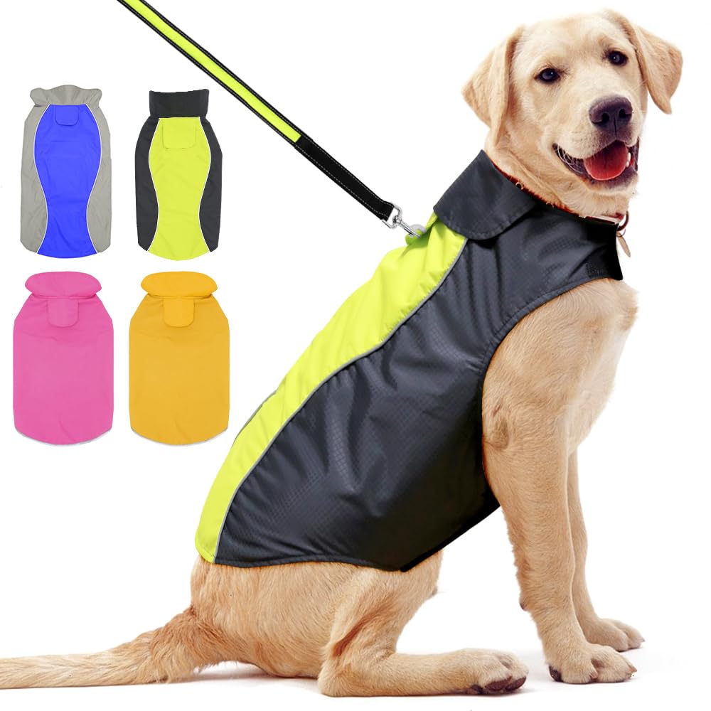 YFbrite Waterproof Dog Coat - Lightweight Pet Raincoat | Adjustable Warm Jacket | Dog Cloth for All Breeds Sizes (Green, Small) — image 1