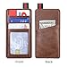 iPhone 8 Plus / iPhone 7 Plus Wallet Leather Case for Men, 3 Hidden Credit Card Holder / ID Slots & Money Pocket - Brown