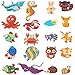 Alphatool 20Pcs 5D Colorful DIY Diamond Painting Stickers-Number Handmade Animal Sticker for Mobile Phone,Refrigerator,Cup,Book,Window
