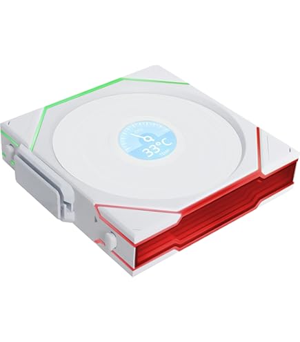 Fan 120mm Lian Li Unifan TL LCD com tela modelo reversa Branca