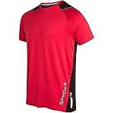 Spyder pyder Mens Active Shirts - Quick Dry Athletic Short Sleeve Mens Gym Workout Shirts - Crewneck Shirt for Men