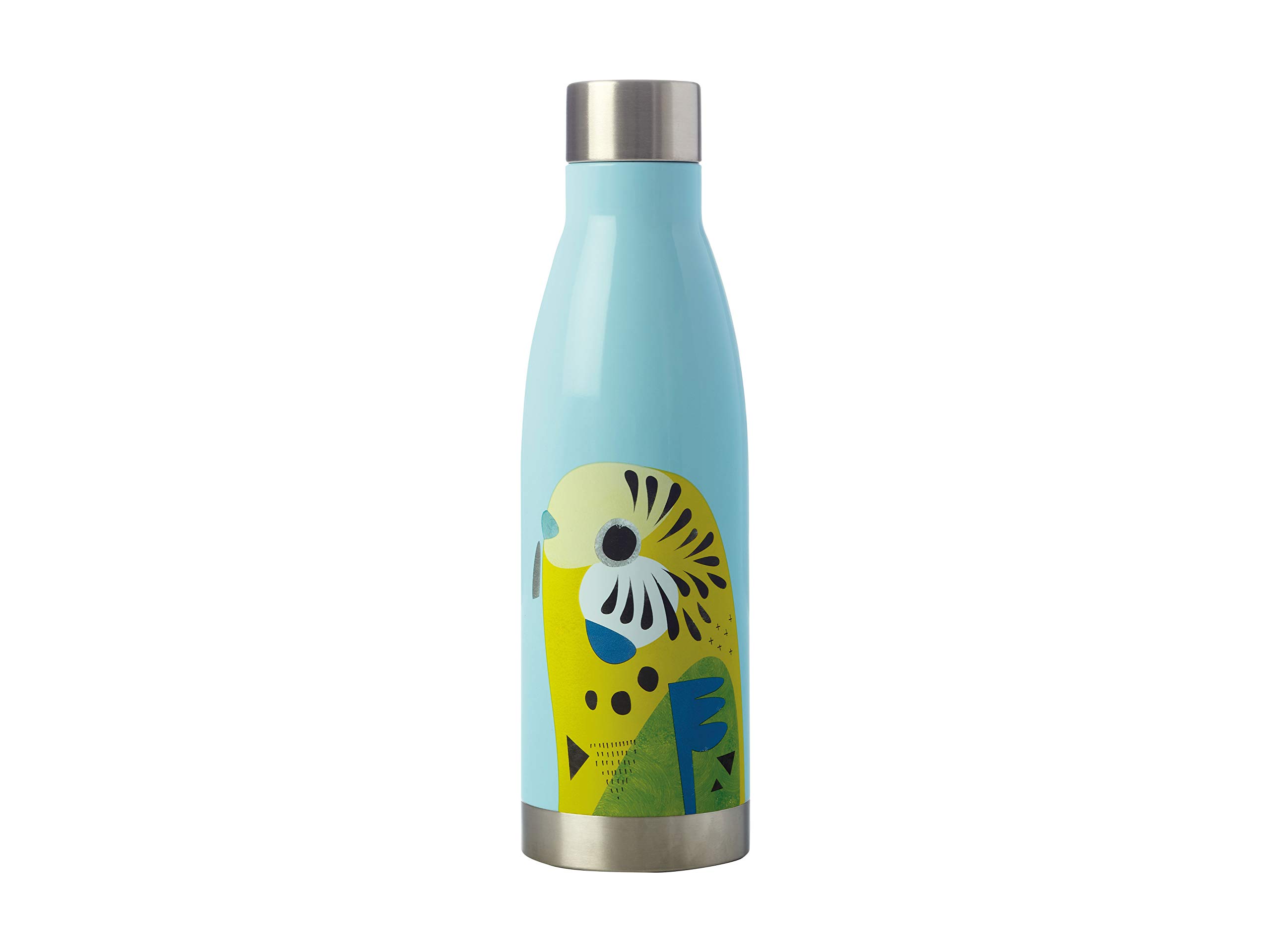 Maxwell & Williams Pete Cromer Insulated Water Bottle, Budgerigar Design, BPA Free Stainless Steel, 5ml