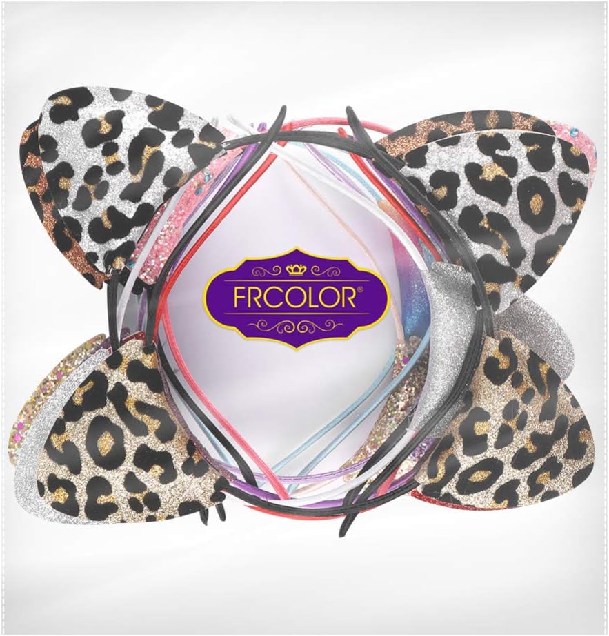 FRCOLOR Cat Ears Headband for Women Glitter Cat Headbands for Girls Shiny Hairband Hair Accessories for Daily Wearing and Party Decoration - Image 3
