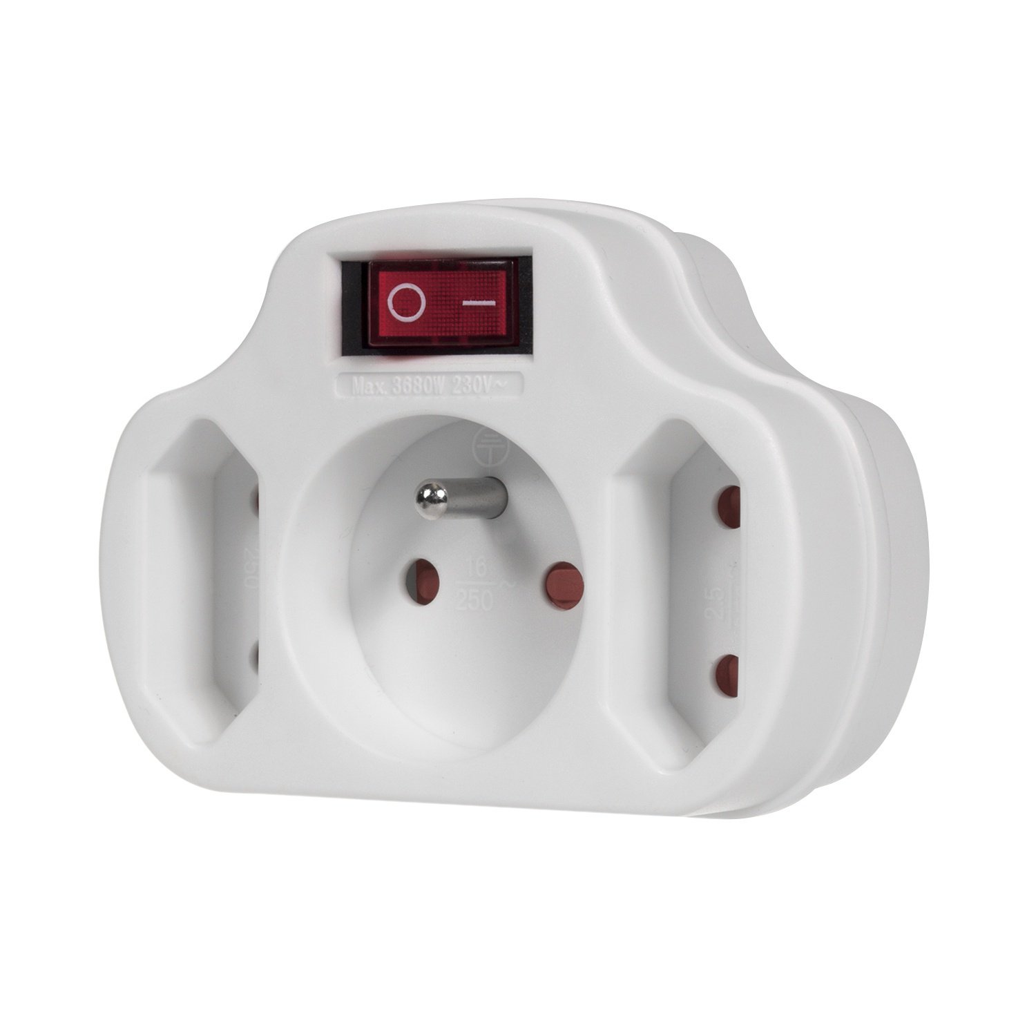 Maclean mce142 Steckdose Triple mit Schalter