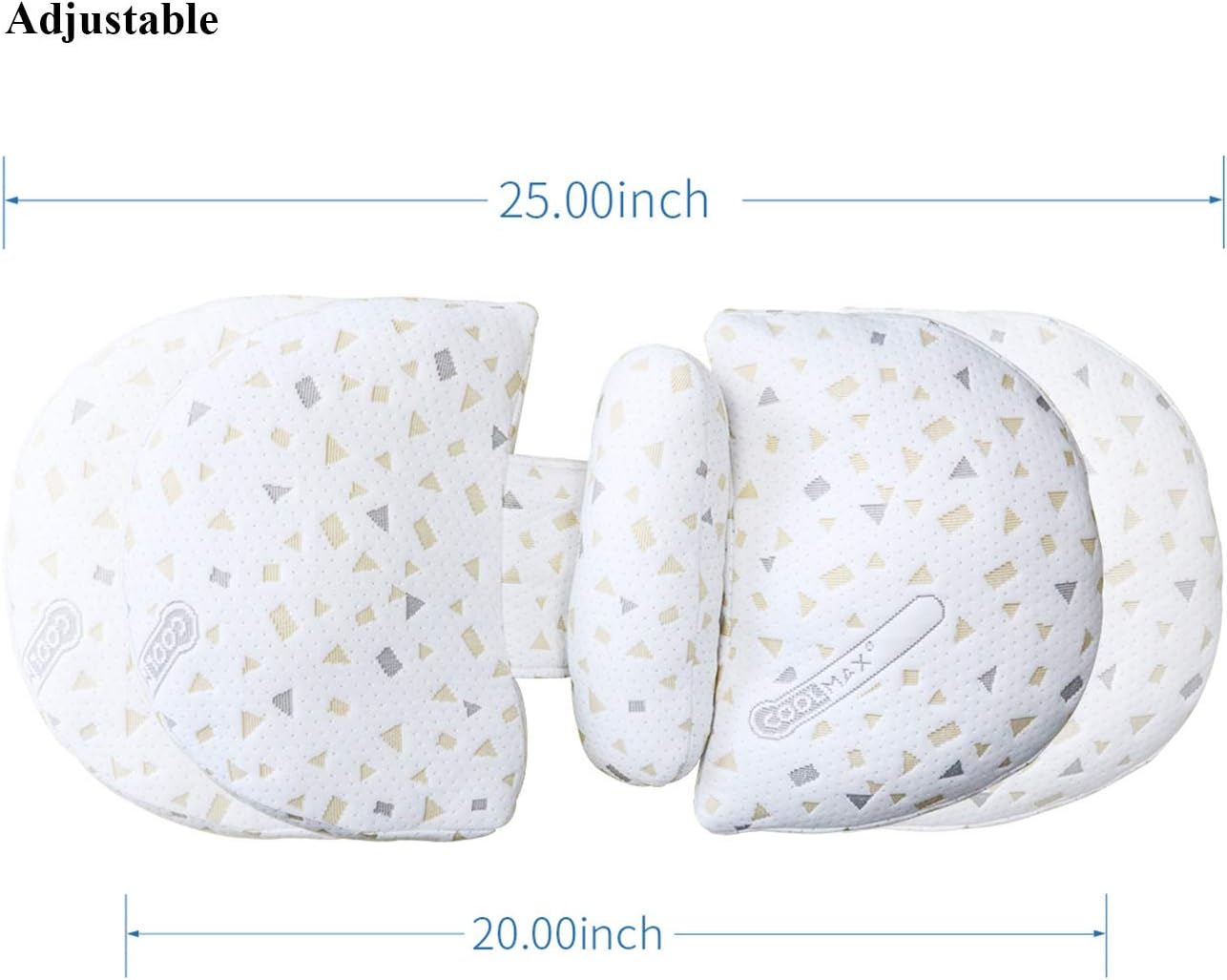 Pregnancy Pillow for Side Sleeper, Double Wedge Pillow for Maternity, Side Sleeping Pillow for Belly, Waist, Back Support,Detachable and Removable Pillowcase,Easy to Clean: Home & Kitchen