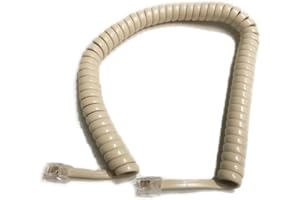 Uni-Best Coil Telephone Cord. Plug to Plug Extension. Standard Phone line Cord Configuration. A Selection of Multiple Colours