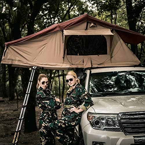 Qiulv 1.9M Car Roof Tent Roof Top Tents Camping Extension Width Tents Mobile Bed Waterproof, UV Protection Sun Water-Resistant Ventilated Durable Portable Cabana (Not including car)